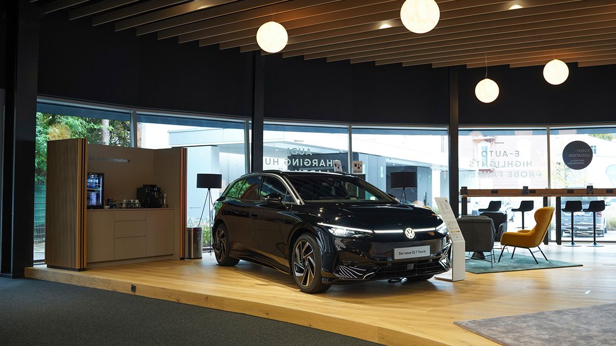 car on display in the MOONCITY