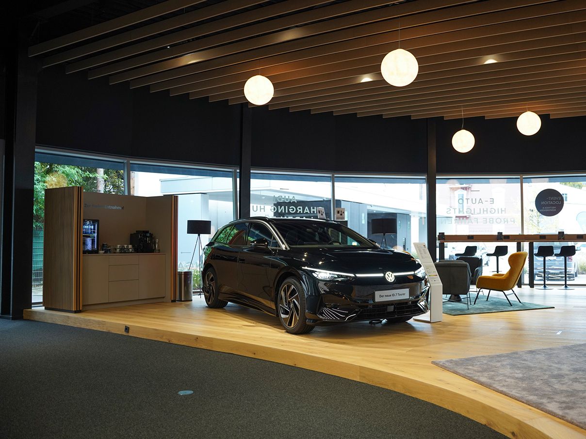 car on display in the MOONCITY