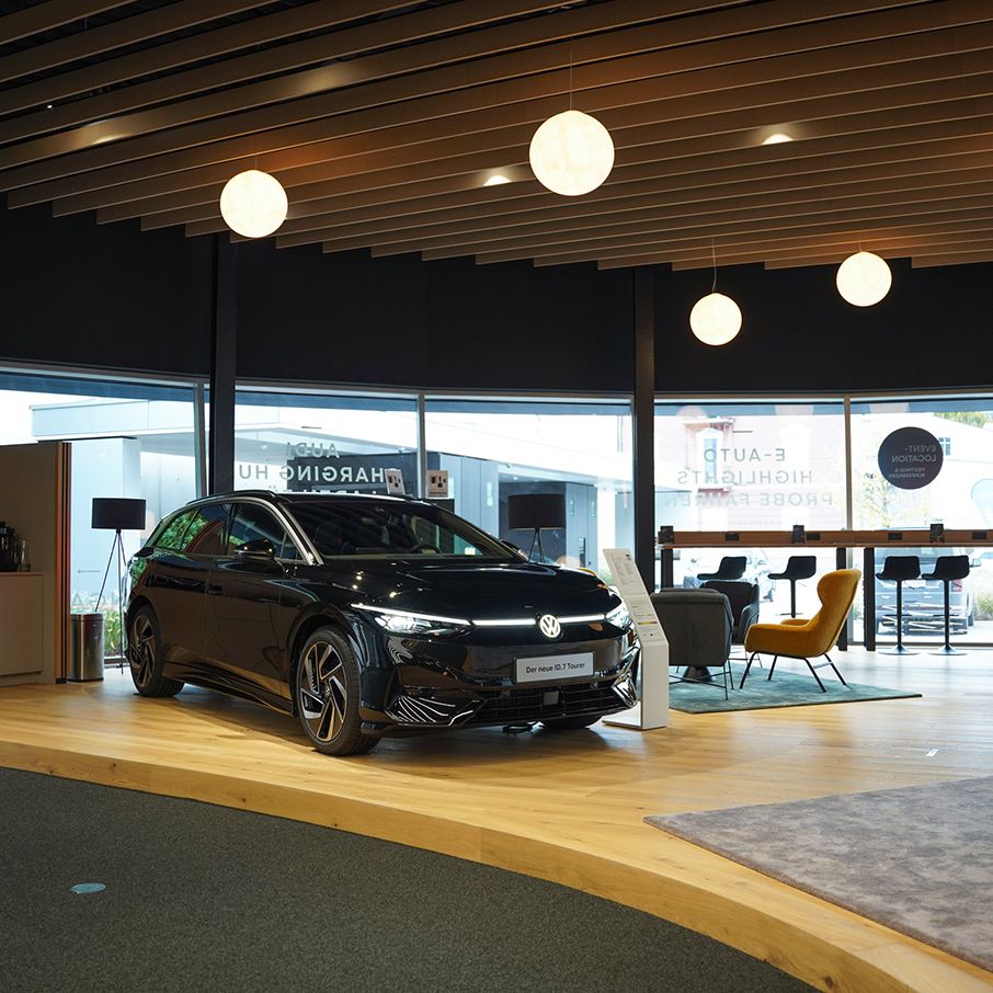 car on display in the MOONCITY