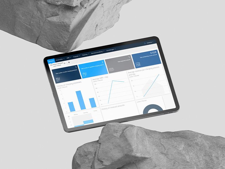 Display of a tablet on display