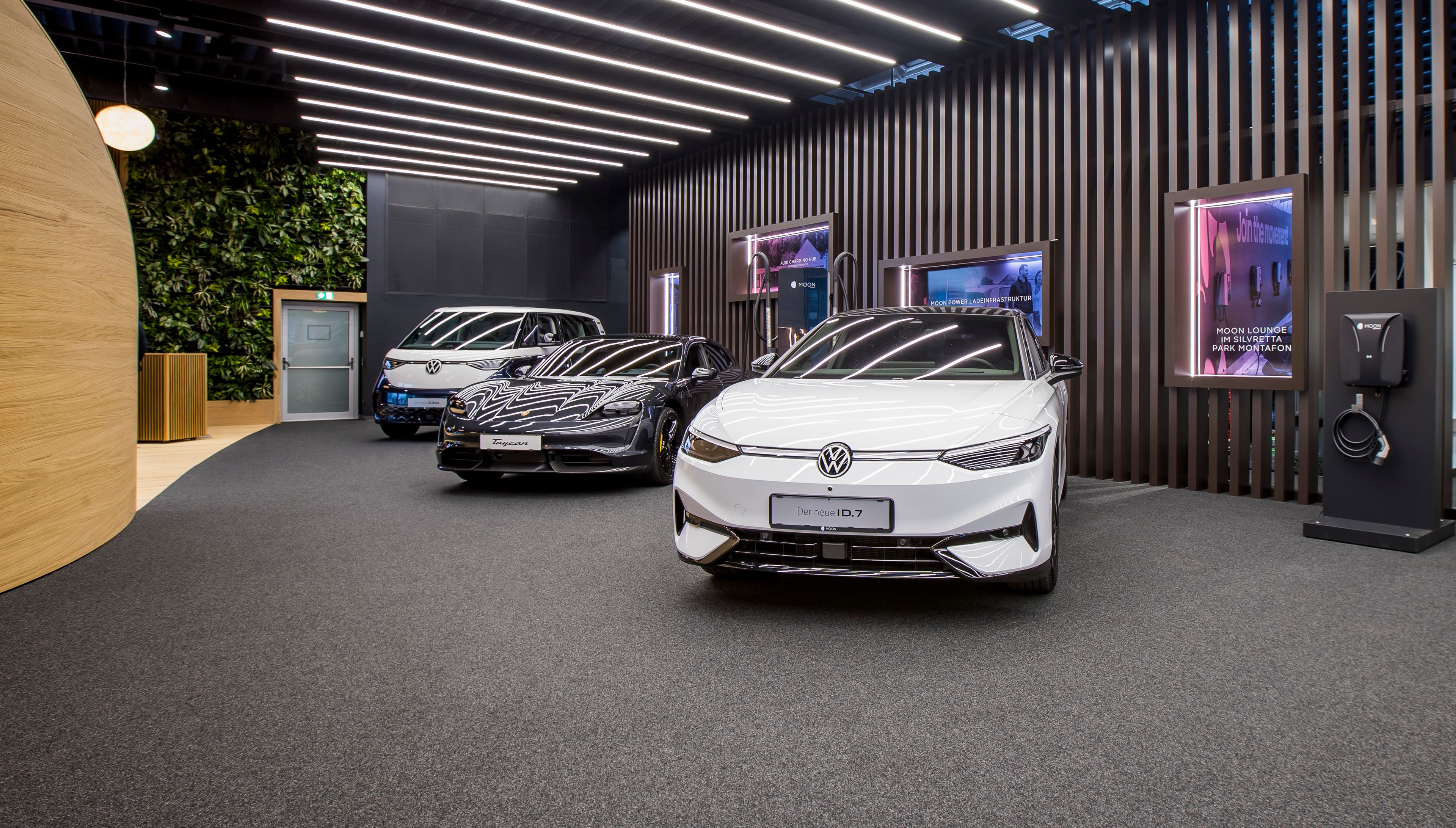 cars on display in the MOONCITY